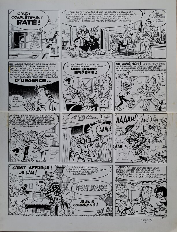 Greg, Dupa, Alain Saint-Ogan, Zig et Puce - Les frais de la princesse - Planche originale