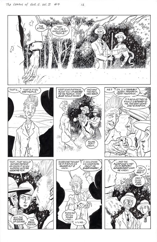 Kevin O'Neill, Alan Moore, League OF EXTRAORDINARY GENTLEMEN volume 2, issue 4, page 12 - Planche originale
