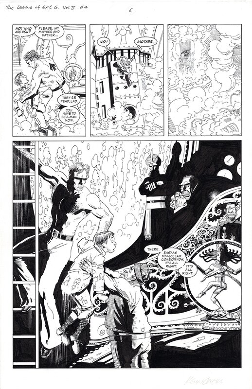 Kevin O'Neill, Alan Moore, League OF EXTRAORDINARY GENTLEMEN volume 2, issue 4, page 6 - Planche originale
