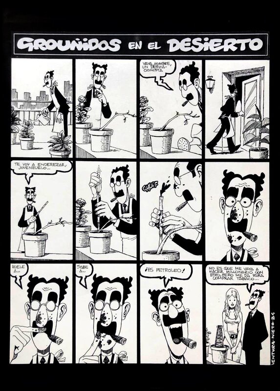 Enrique Ventura, GROUÑIDOS EN EL DESIERTO - Comic Strip