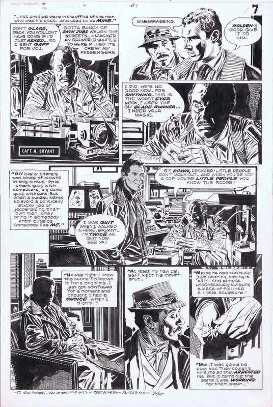 Blade Runner #1 page 7 by Al Williamson - Planche originale
