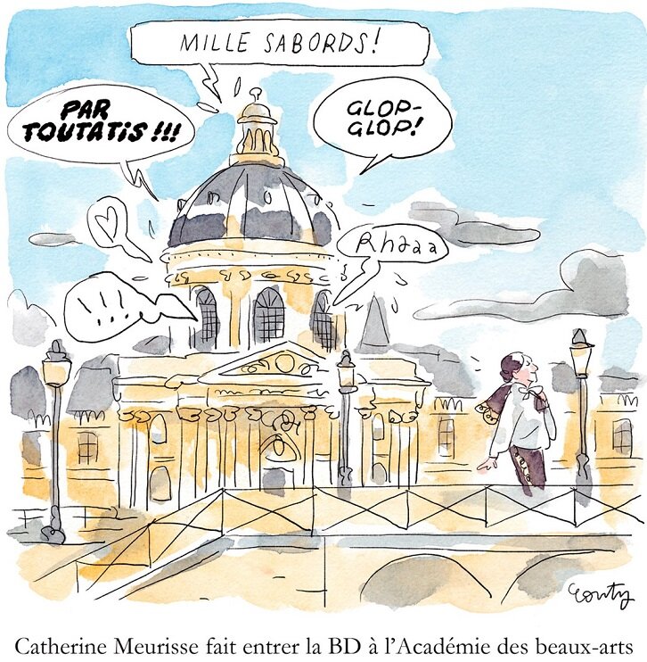 Julien Couty, Catherine Meurisse fait entrer la BD à l'académie des beaux-arts - Illustration originale