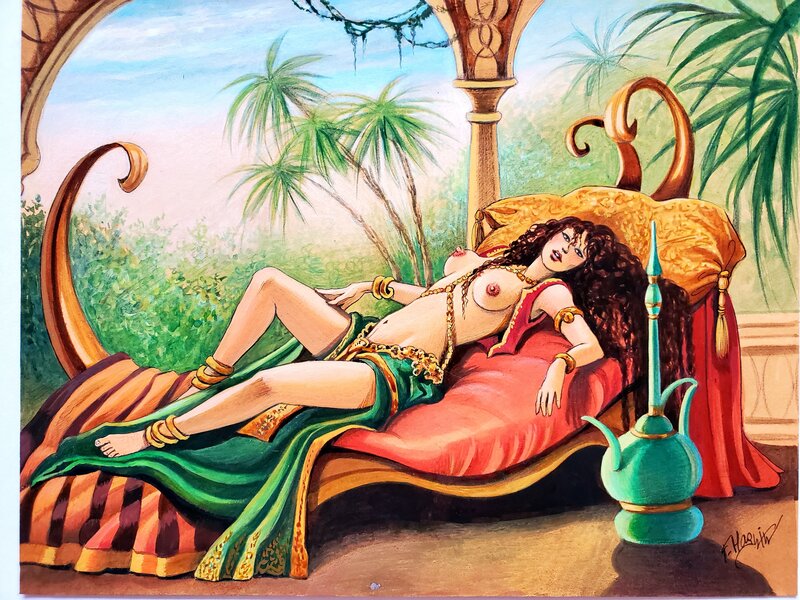Florence Magnin, LANGUISSANTE  illustration originale couleur - Illustration originale