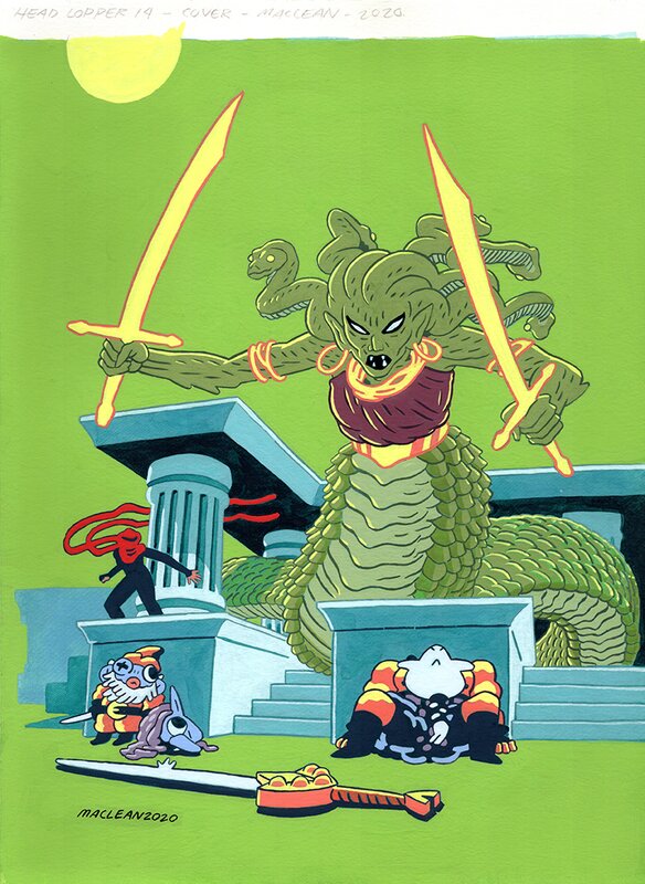 Andrew maclean HEADLOPPER issue 14 cover - Original Cover