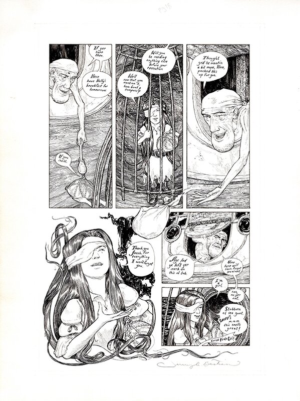 Jeremy bastian CURSED PIRATE GIRL issue 3 page 18 - Planche originale