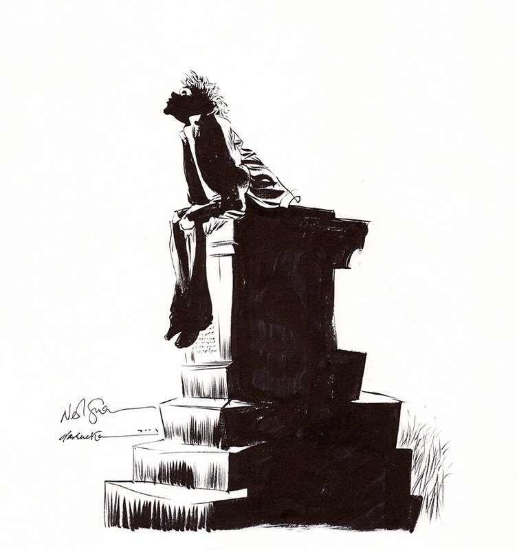 Neil gaiman, dave mckean THE GRAVEYARD BOOK illustration - Illustration originale
