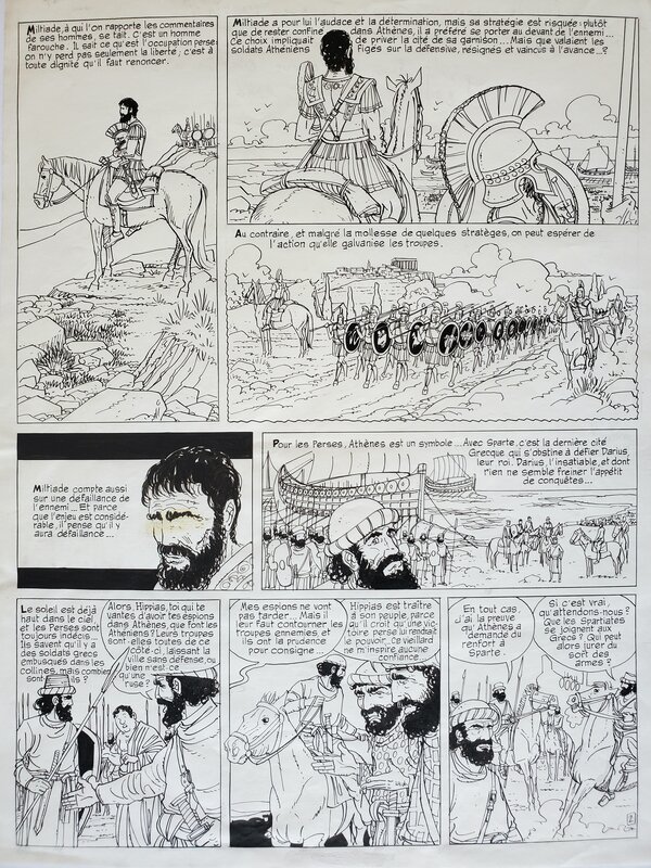 Jacques Armand, LA BATAILLE DE MARATHON - Planche originale