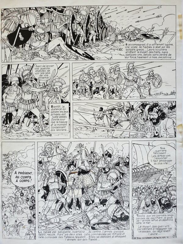 Jacques Armand, LA BATAILLE DE MARATHON - Planche originale