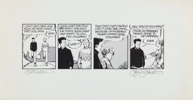 Lynn Johnston, For Better or For Worse - 3/26/93 Lawrence's Coming Out - Planche originale