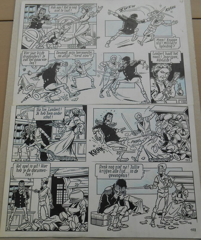 Willy Vandersteen, Robert et Bertrand - T5 - Planche originale