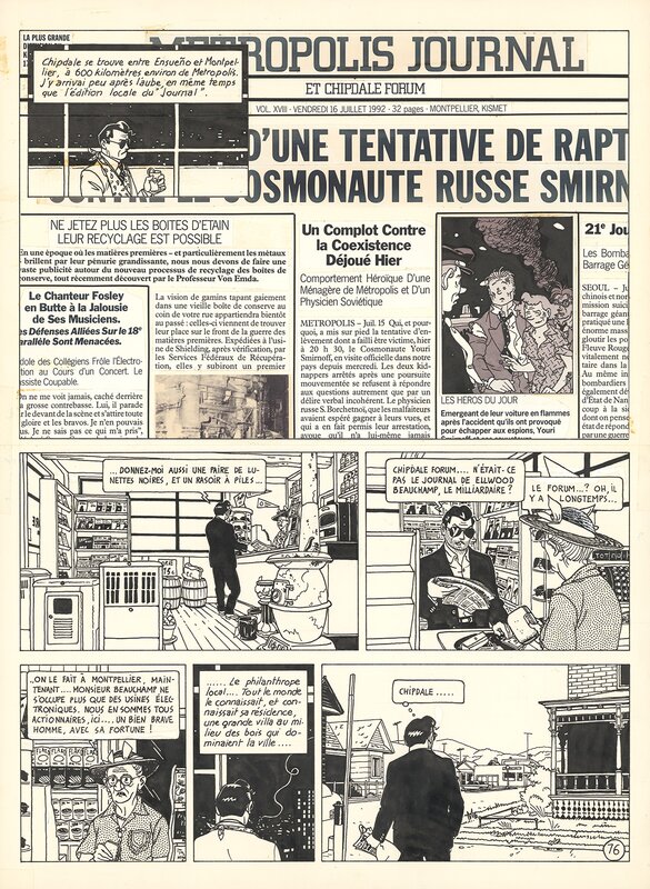 Ted Benoit, Ray Banana - Berçeuse électrique - Planche originale