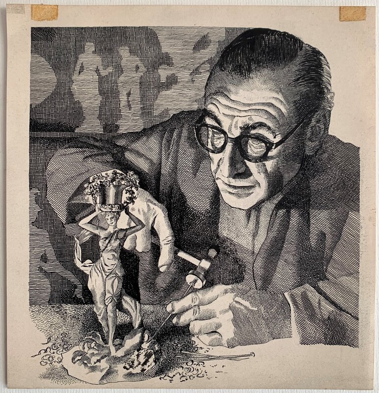 Lo scultore by Karel Thole - Original Illustration