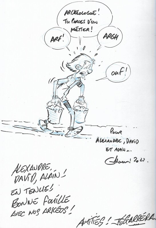 Cédric Ghorbani, Jean-Luc Garréra, Dédicace sur l'album les Arkeos - Sketch