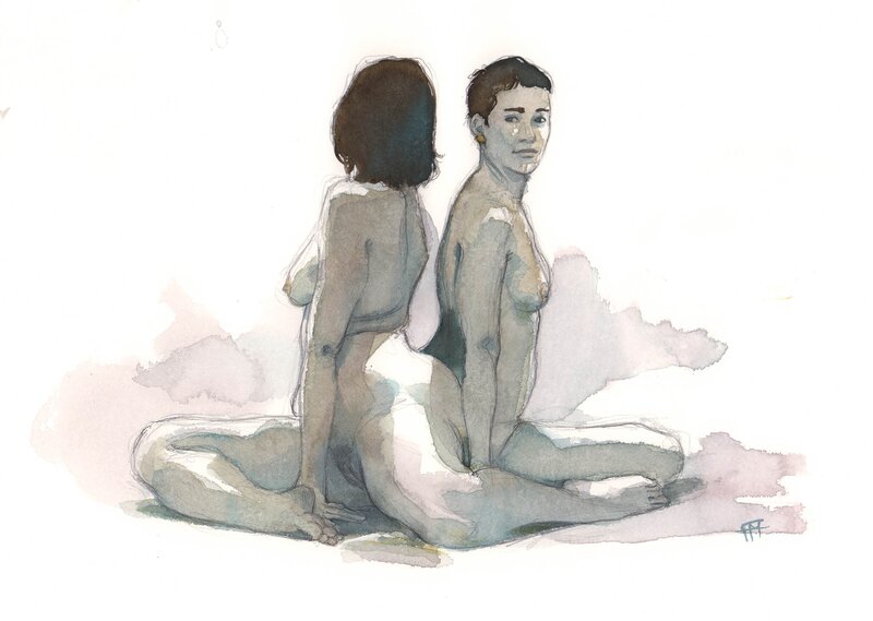 For sale - Duo de femmes by Fanny Montgermont - Original Illustration