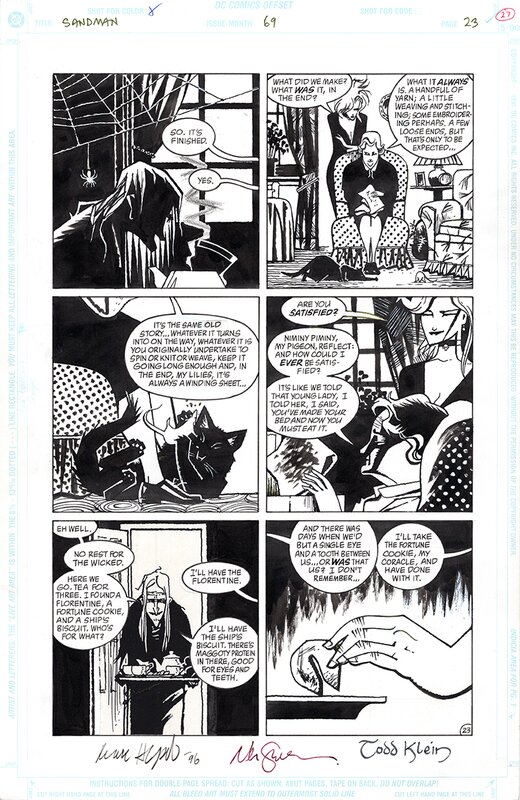 Neil gaiman, marc hempel SANDMAN isuue 69, pg 23 - Planche originale