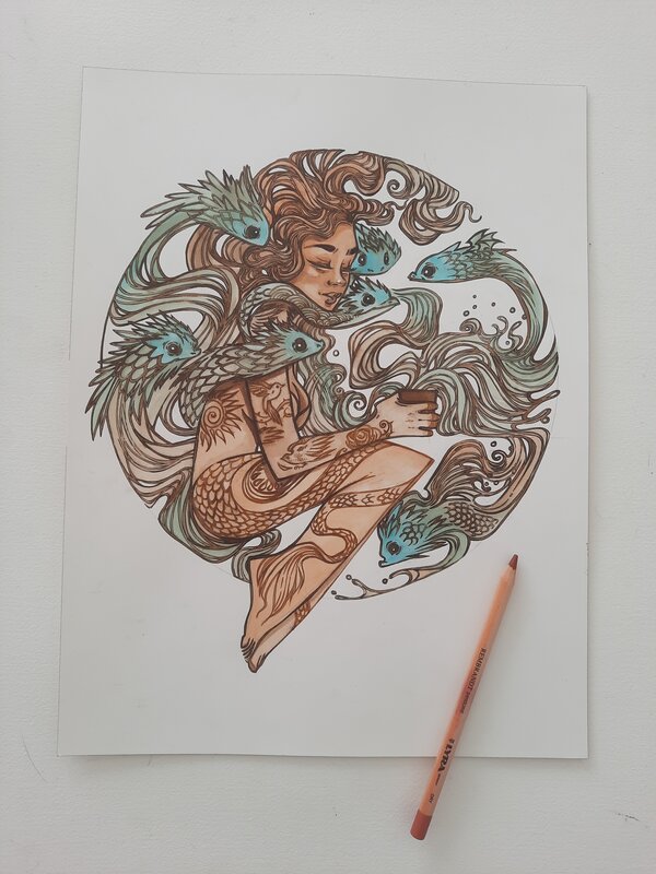 Dragons by Ood Serrière - Original Illustration