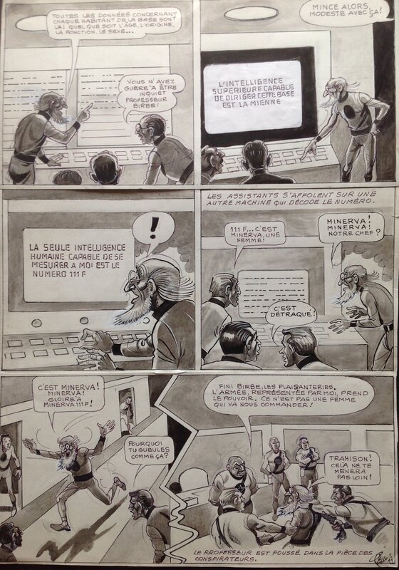 For sale - Pellos Planche Originale 11 NOVOPOLIS ( Suite de Futuropolis ) Birbe ... machine intelligence artificielle , BD Éo 1982 Mars Aps - Comic Strip