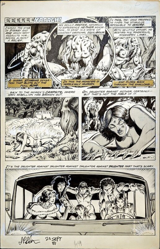Jim Starlin, Bob Wiacek, Rampaging Hulk #7 - Man-Thing! - Planche originale