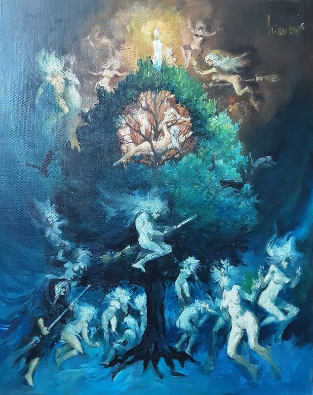 Henri Lievens, L'arbre aux Sorcières - Illustration originale