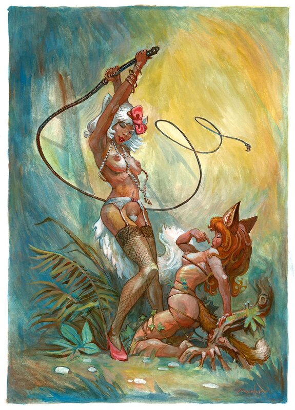 Sexy Hello Kitty par Régis Moulun - Illustration originale