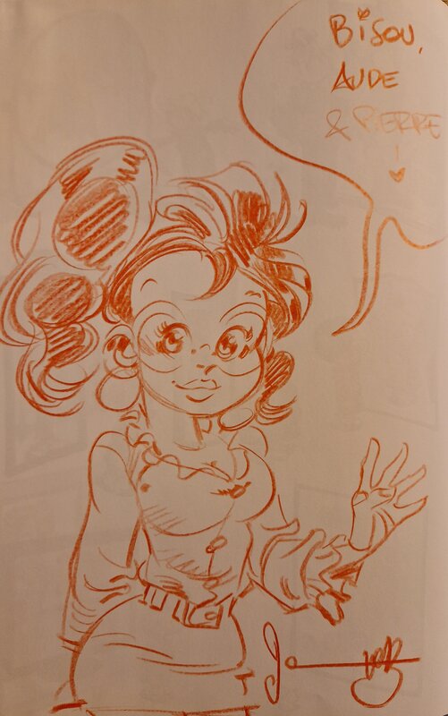 Dan Verlinden, Dédicace de Dan dans le petit Spirou tome 15 - Sketch