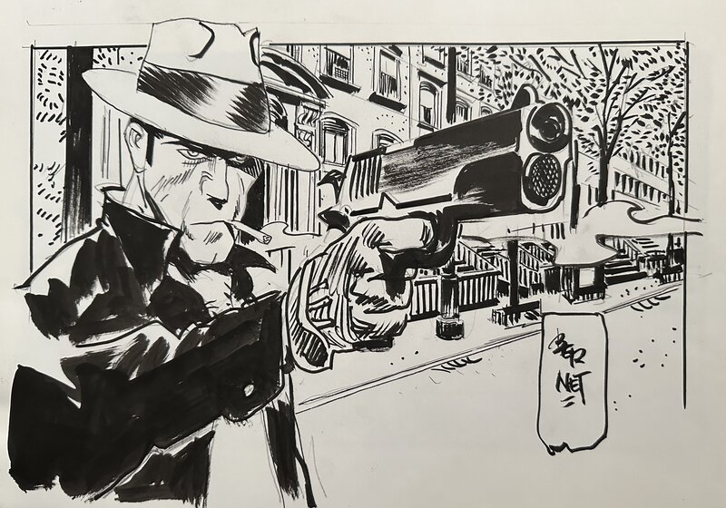Torpedo by Jordi Bernet - Original Illustration