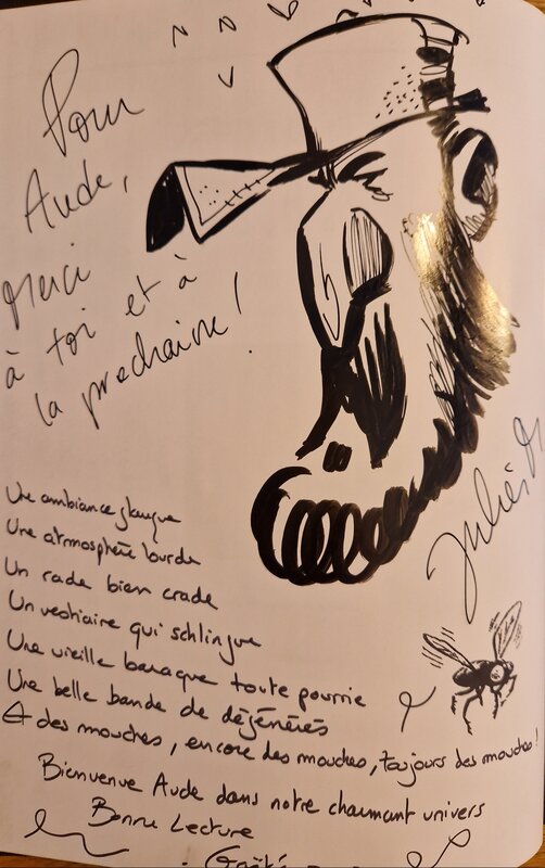 Dédicace de Monier dans RIP tome 1 - Sketch