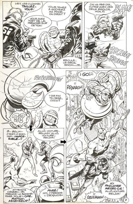 Jean-Yves Mitton, Mikros - Le Beau, la Belle et les Bêtes - Titans no 61 - planche originale n°7 - comic art - Comic Strip
