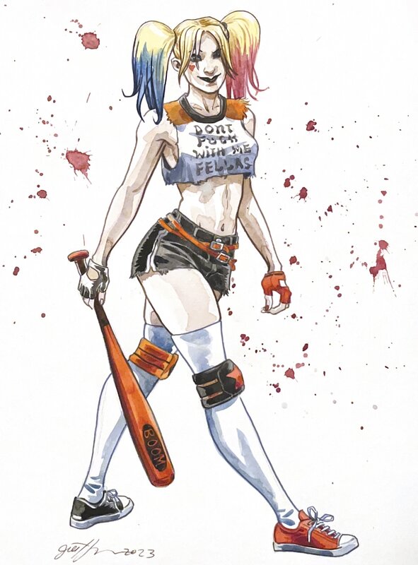 Jill Thompson Harley Quinn - Original Illustration