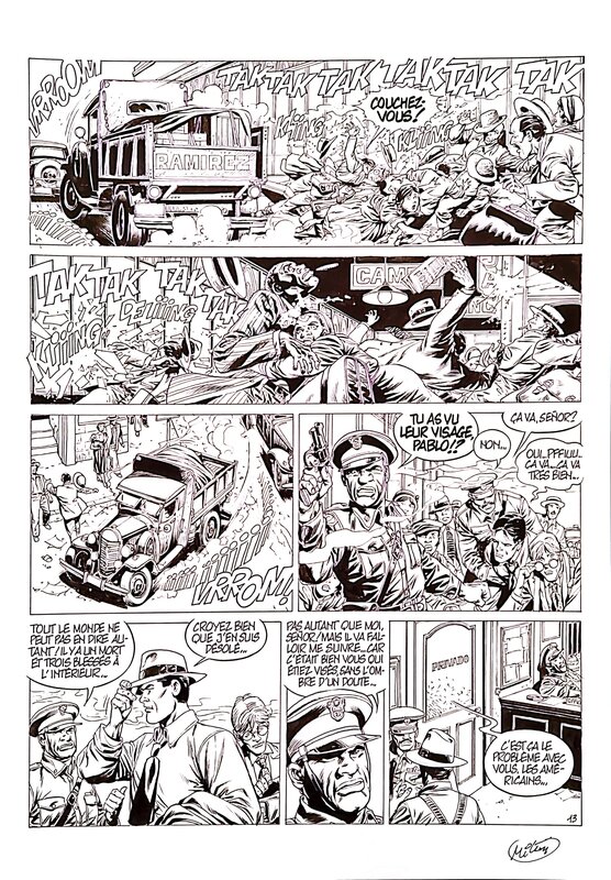 For sale - Jean-Yves Mitton, François Corteggiani, De Silence et de Sang tome 7 Le Dixième Arcane Majeur planche 13 - Comic Strip