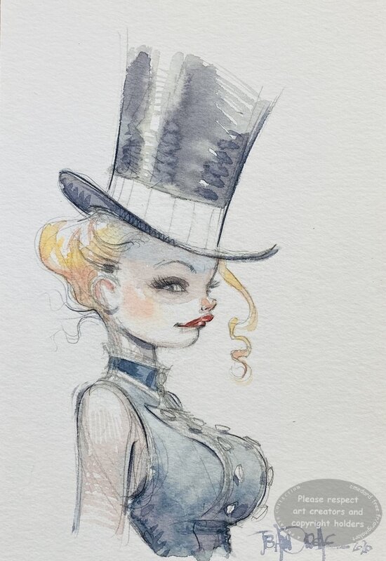 Jean-Baptiste Andréae, Mme Loyal by Jean-Baptiste Andreae - Original Illustration