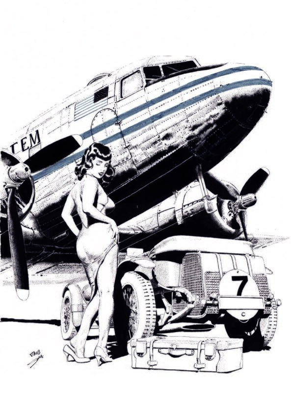 En vente - Bentley par Thib - Illustration originale