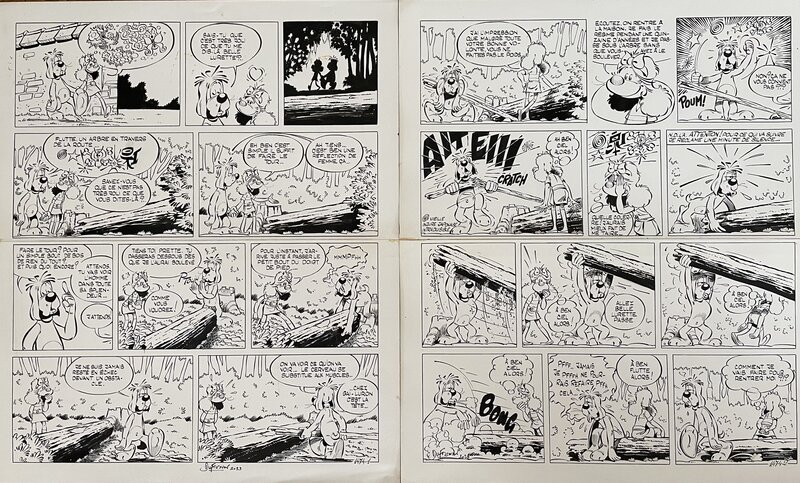 En vente - Henri Dufranne, Gotlib, Gai-Luron Dufranne Gotlib - Planche originale