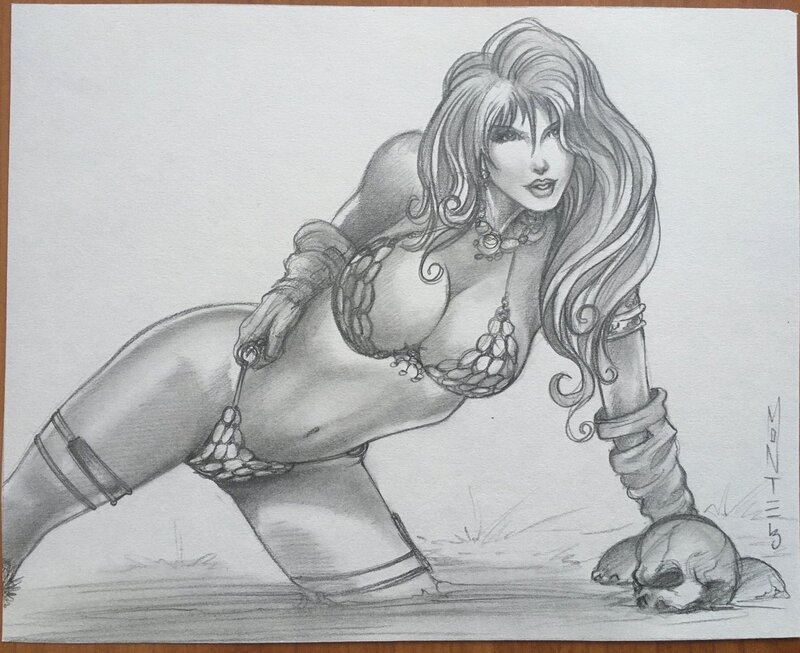 Red Sonja par Monte M. Moore - Planche originale