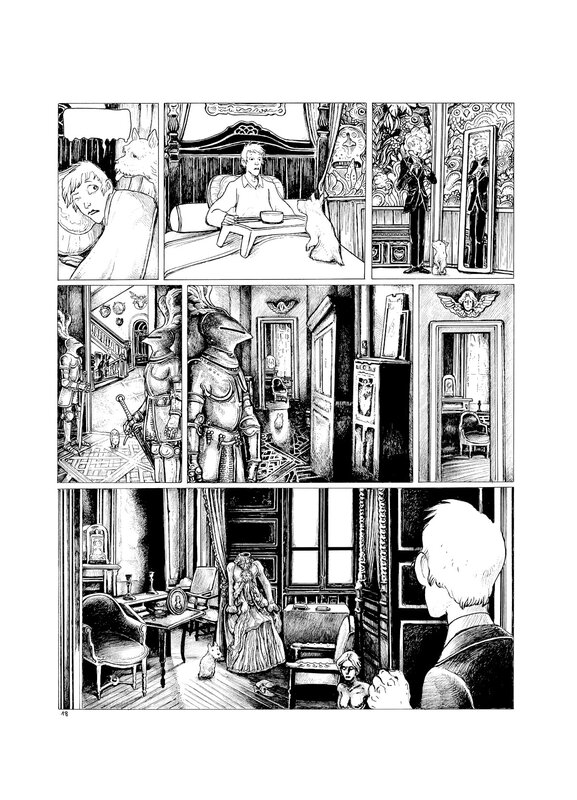 En vente - Lionel Richerand, Bertrand Santini, Hubert, Lionel Richerand - L'esprit de Lewis Tome 1 page 22 - Planche originale