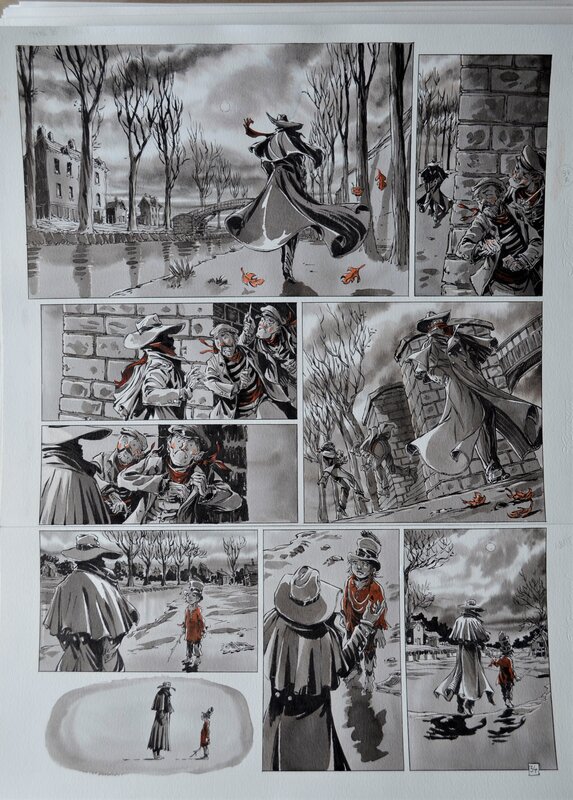 Tiburce Oger, Philippe Pelaez, L'enfer pour aube tome 1 page 34 - Planche originale