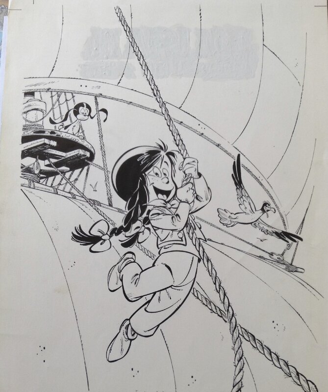Pierre Tranchand, François Corteggiani, Marine Fille de pirate - Projet de dessin animé avec les Studios Belavision - Illustration originale