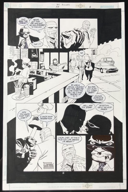 For sale - Eduardo Risso, 100 Bullets #33 pg8 - Comic Strip
