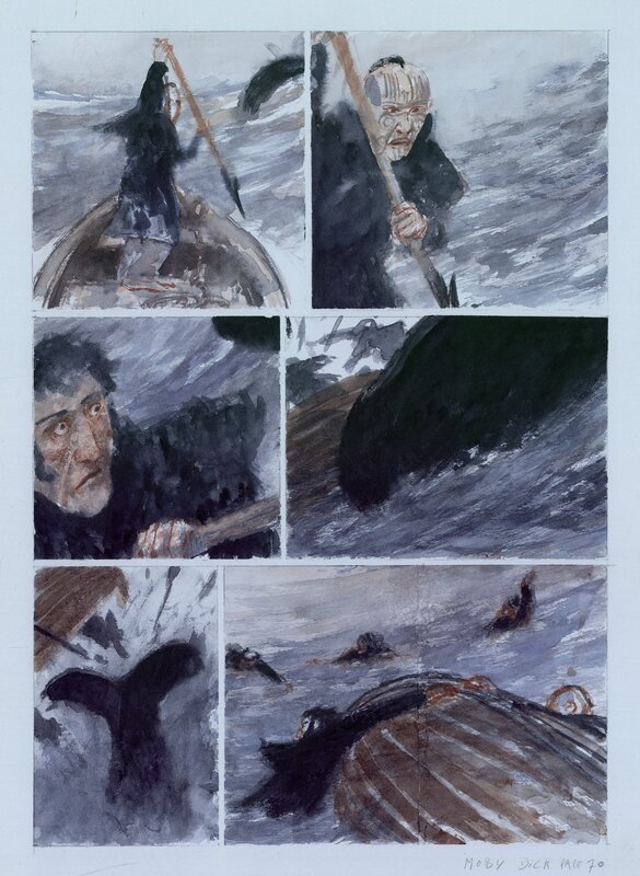 En vente - Moby Dick par Denis Deprez - Planche originale