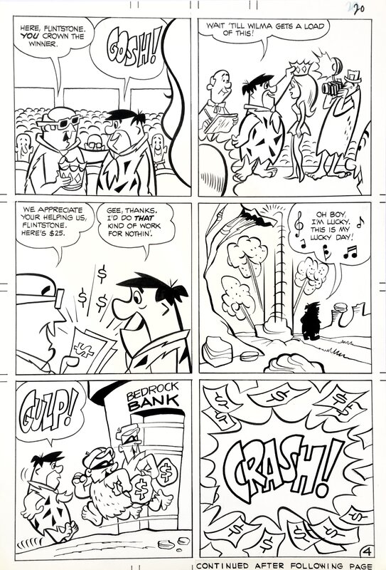 Ray Dirgo, The Flintstones / Les Pierrafeu, 1972 (#18 page 4) - Planche originale