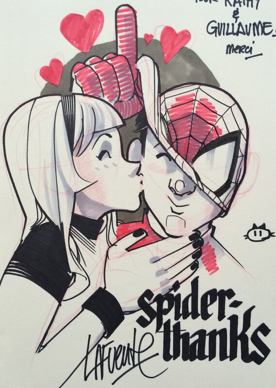 Spiderman & Gwen par David Lafuente - Dédicace
