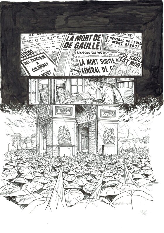 For sale - Michael Malatini, De Gaulle - mort du général - Comic Strip