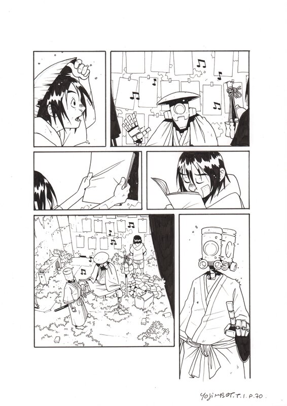 For sale - Sylvain Repos, Planche originale de la page 70 du tome 1 Yojimbot - Comic Strip