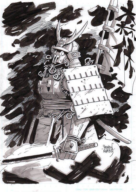 For sale - Sylvain Repos -Yojimbot 3 - illustration 13 - Original Illustration