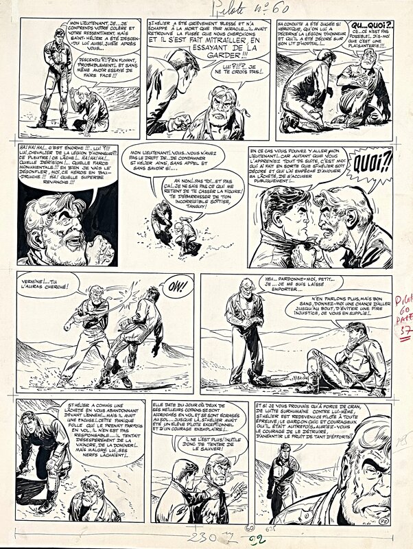 En vente - Albert Uderzo, Jean-Michel Charlier, Tanguy & Laverdure p33 T2 - Planche originale