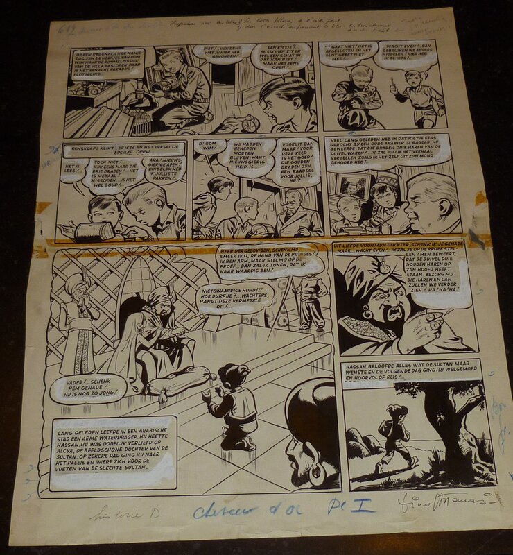 Dino Attanasio, Oncle Paul - Les cheveux d'or du diable - Planche 1 - 1951 - Comic Strip