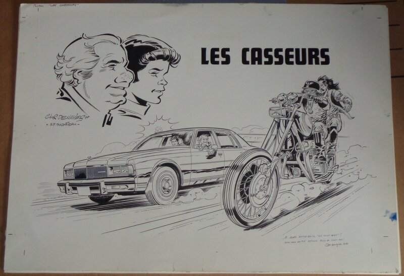 Christian Denayer, Les casseurs - Illustration poster Tintin - Illustration originale