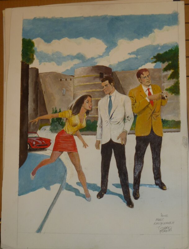 Gérald Forton, Bob Morane - Original affiche festival Angers 2003 - 50 Ans de Bob Morane - Illustration originale