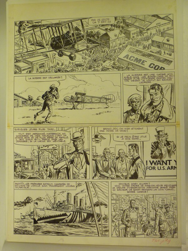 Fred & Liliane Funcken, Doc Silver - Le chasseur noir - Planche 2 - Planche originale