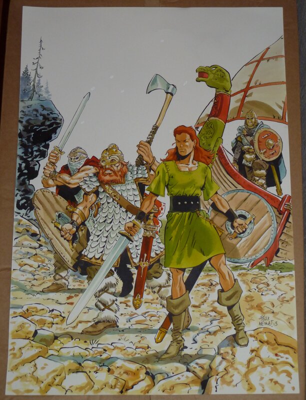 Félix Meynet, Harald le Viking - Hommage à L&F Funcken - Original Illustration